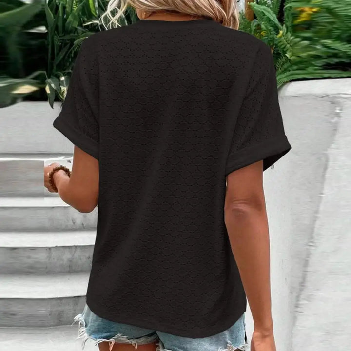 Levoire | Top V-Neck À Boutons Sans Effort