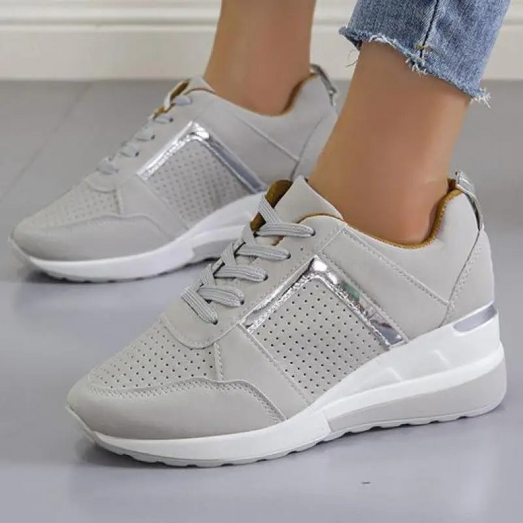 Levoire | Chaussures Plates Respirantes À Talon Compensé Confortables Gris