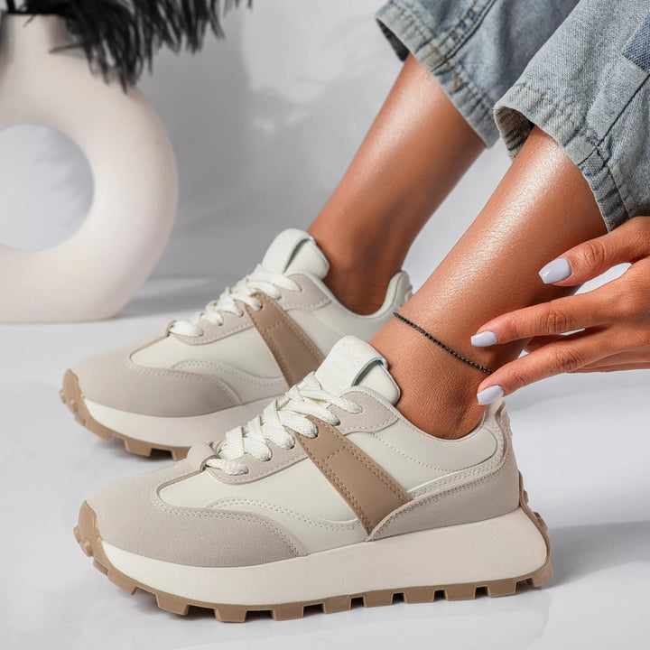 Levoire | Sneakers De Confort Orthopédique Beige