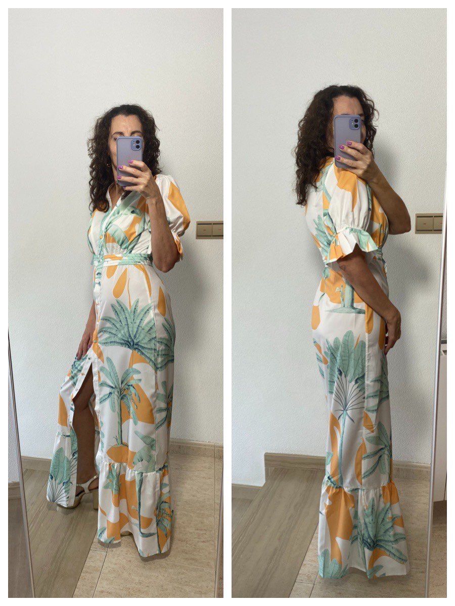 Levoire | Imprimé Court Puffermansjett Maxi Robe