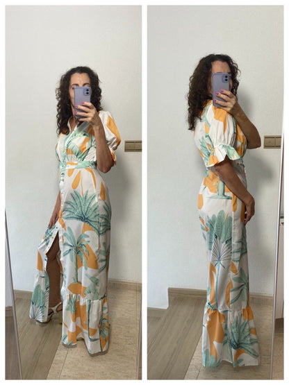 Levoire | Imprimé Court Puffermansjett Maxi Robe