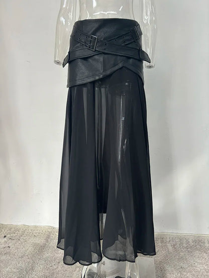 Levoire | Jupe Longue En Cuir Synthétique