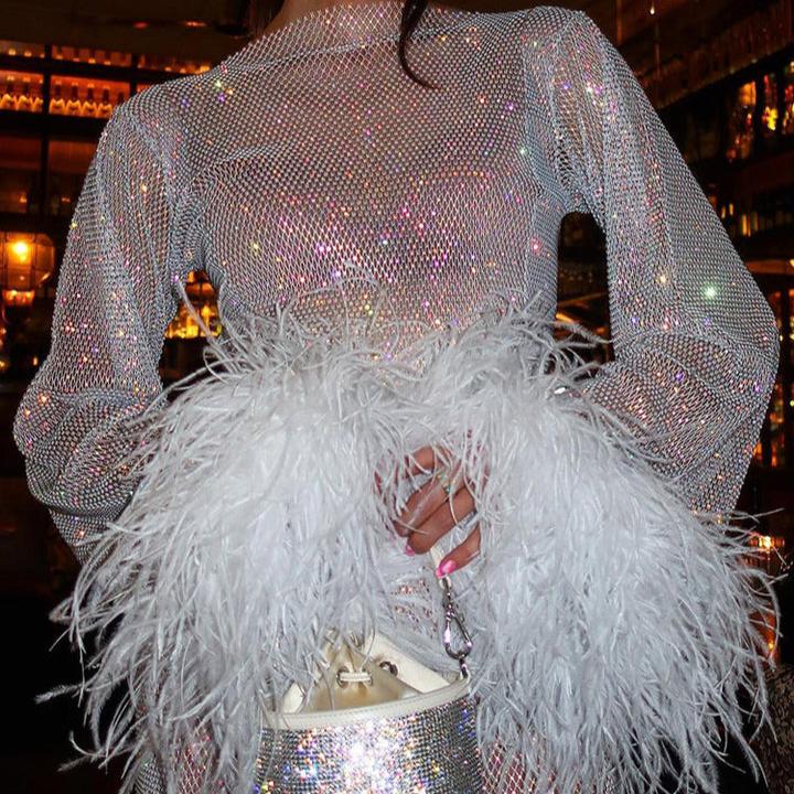 Levoire | Robe En Tissu À Col Rond Et Détails En Fourrure