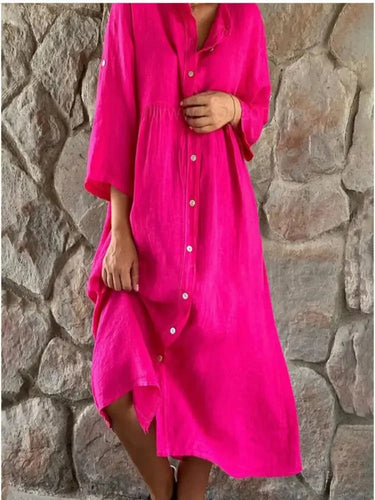 Levoire | Robe Chemise À Coupe Locker En Lin