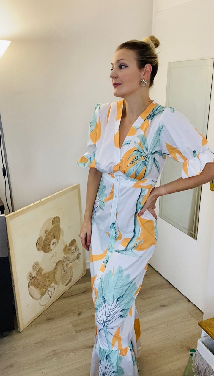 Levoire | Imprimé Court Puffermansjett Maxi Robe
