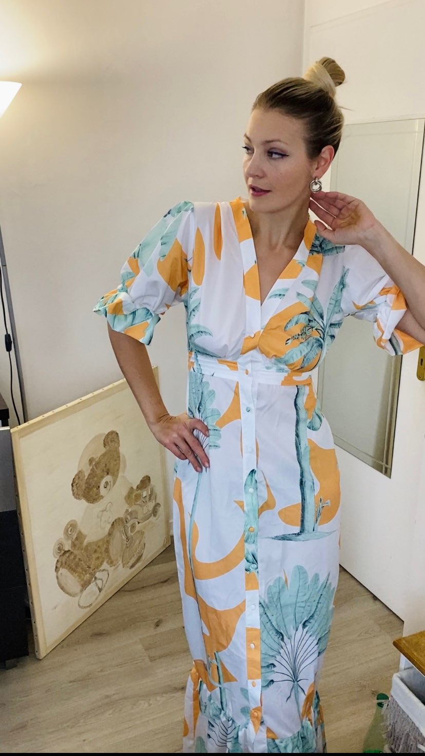 Levoire | Imprimé Court Puffermansjett Maxi Robe
