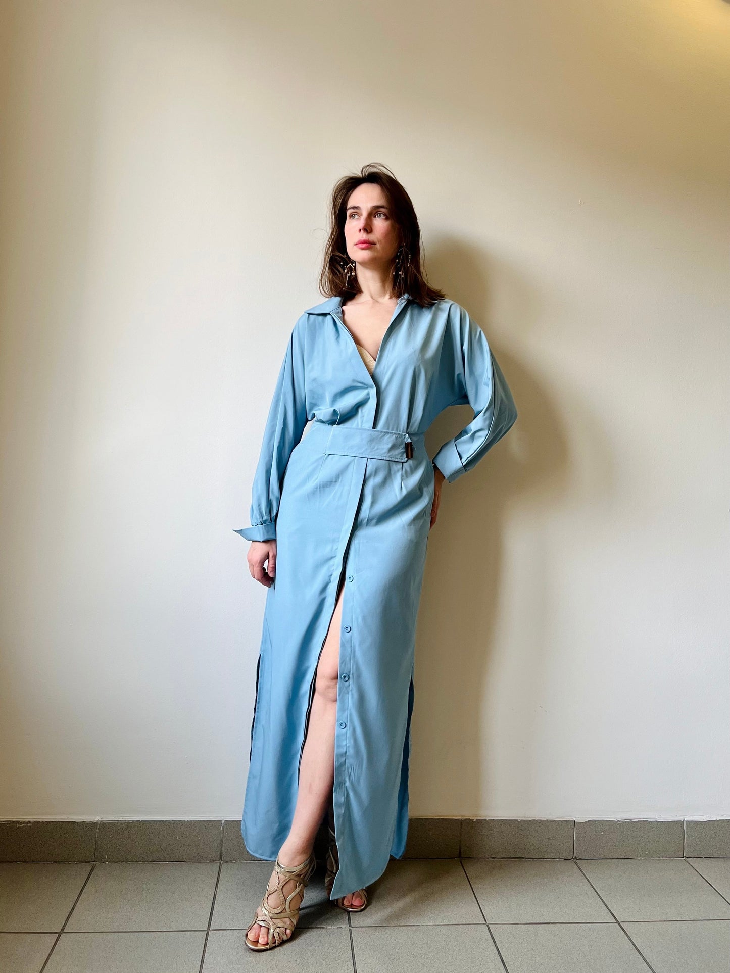 Levoire | Napper Opp Manches Longues V-Cou Maxi Robe