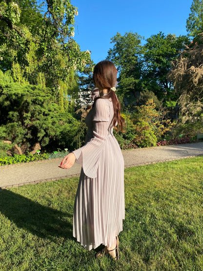 Levoire | Robe Maxi Plissée Vintage Sans Manches