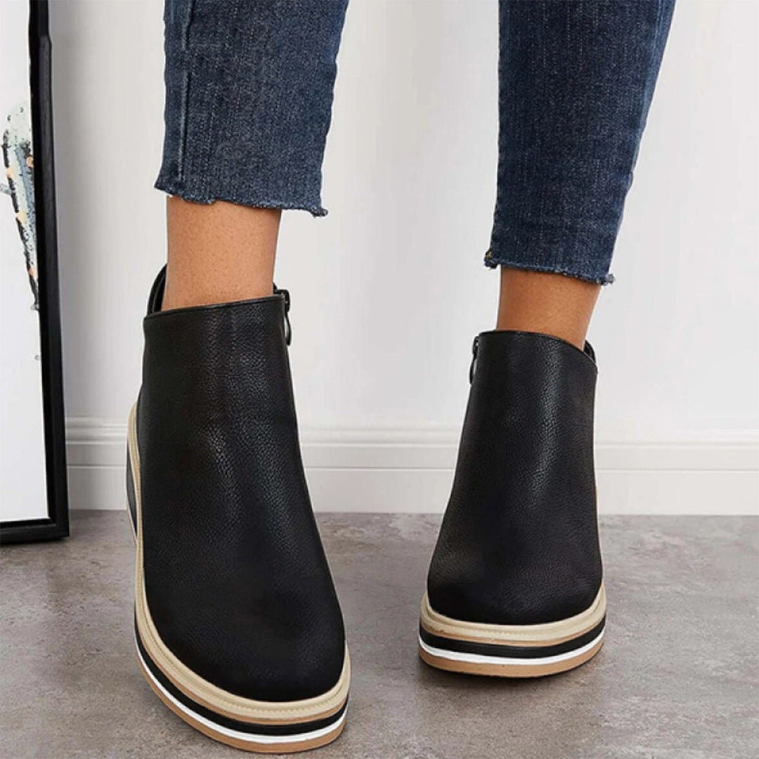 Levoire | Bottes en cuir avec fermeture éclair
