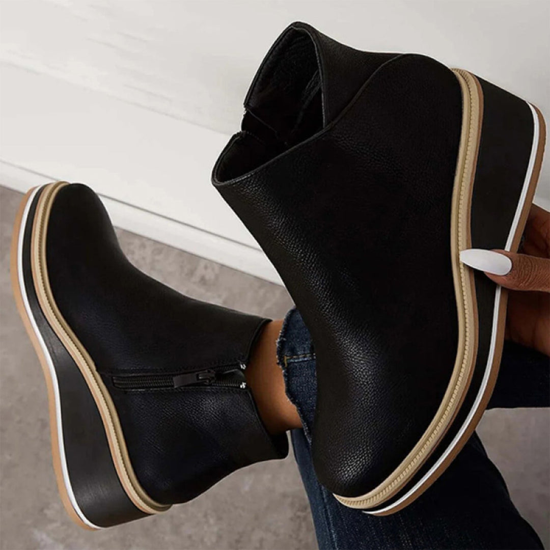 Levoire | Bottes en cuir avec fermeture éclair