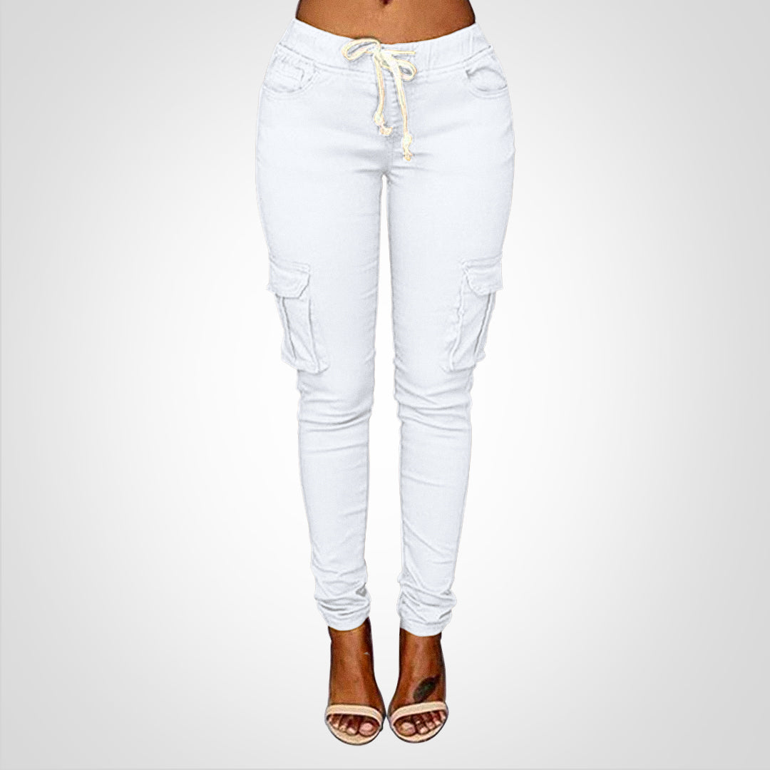 Levoire | Pantalons Ajustables À Élastique Blanc