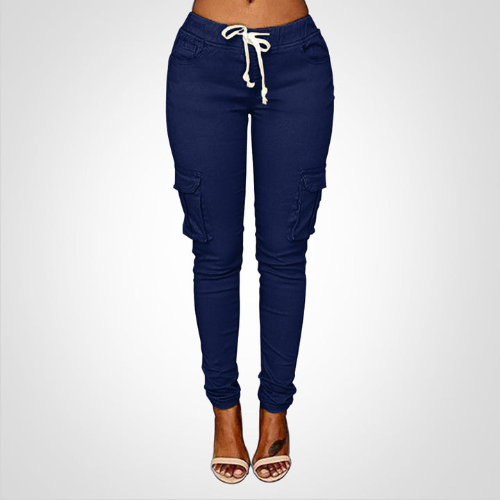 Levoire | Pantalons Ajustables À Élastique Bleu foncé