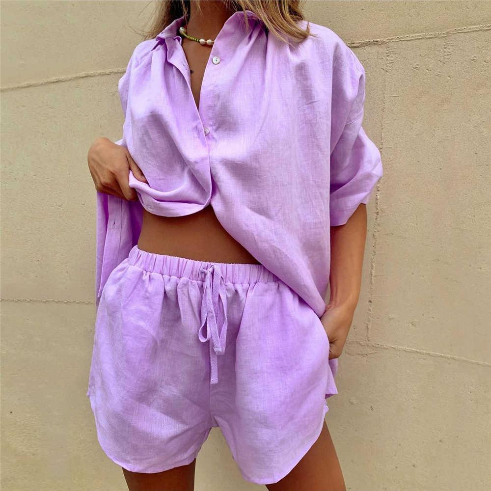 Levoire | Ensemble Assorti Décontracté Deux Pièces Short & Chemise Outfit Est Un Incontournable Pour L'Été