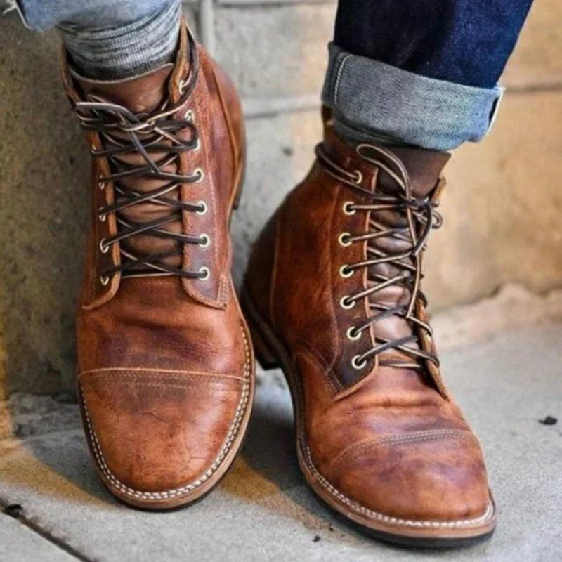 Levoire | Bottes en cuir classiques avec une apparence robuste Braun