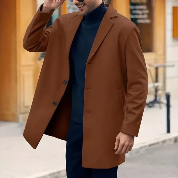 Levoire | Manteau Pour Hommes Classique Et Élégant Braun