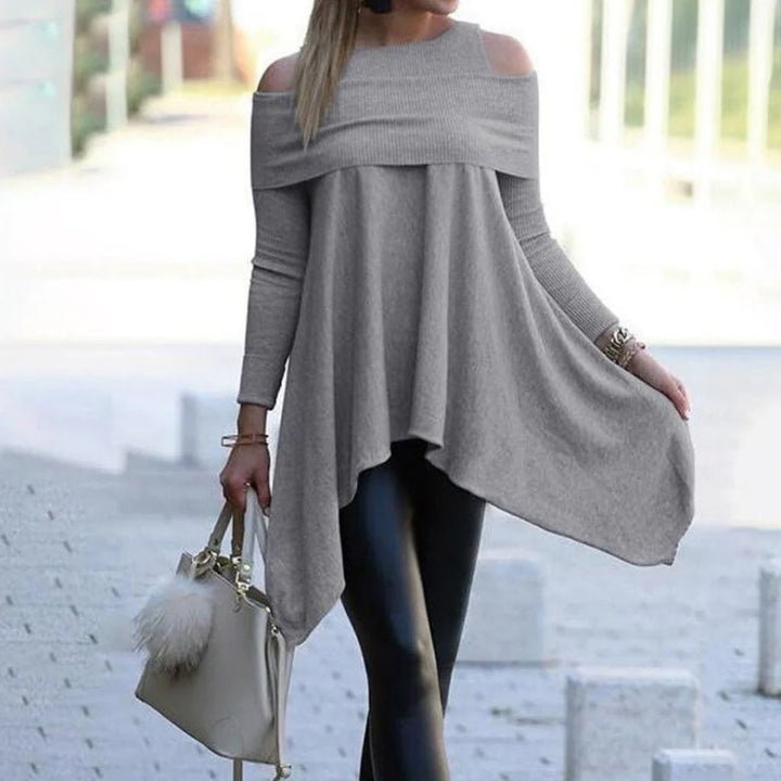 Levoire | Élégante Tunique Off Shoulder Pour Dames Gris
