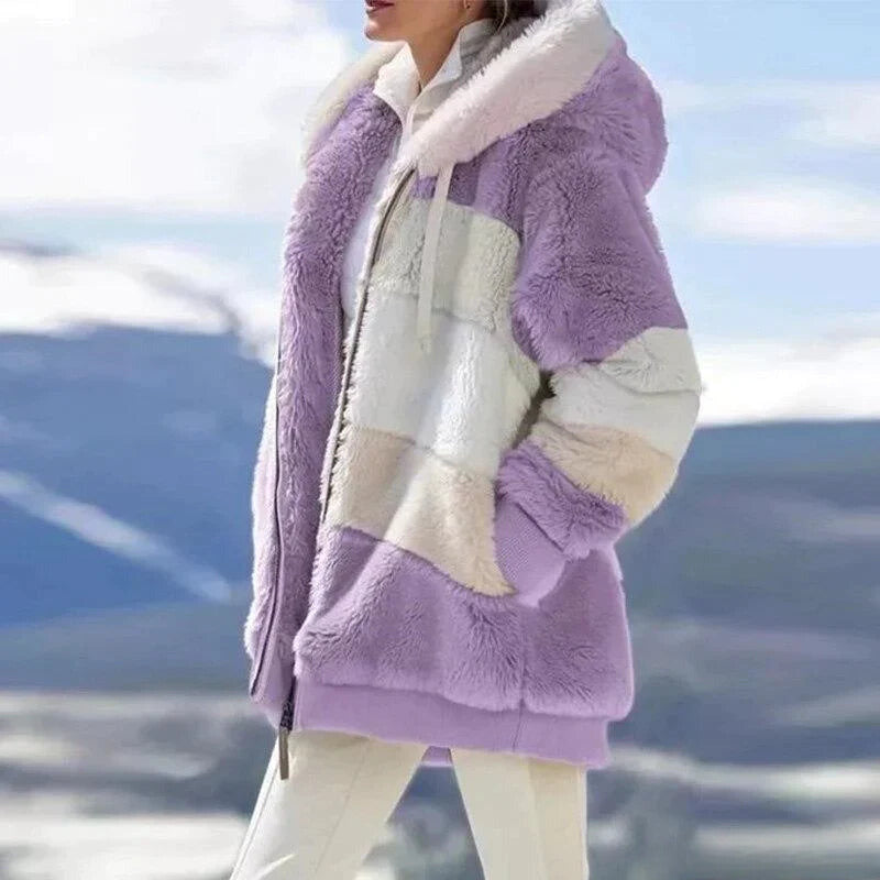Levoire | Veste Douillette Pour Femmes Violette Nordique