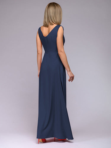 Levoire | Robe Maxi Élégante Avec Décolleté En V Profond Et Fente