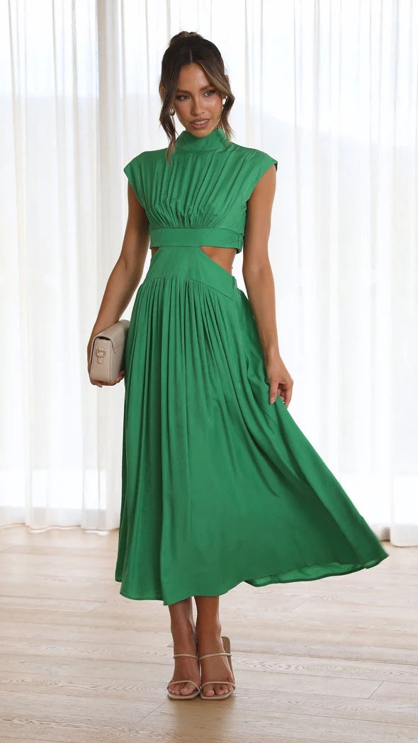 Levoire | Robe Maxi Élégante Haute Robe Maxi Pour Toutes Les Occasions Vert