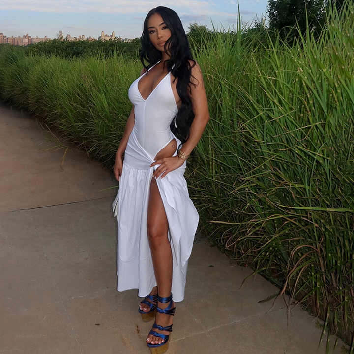 Levoire | Robe Halter Élégante Avec Dos Ouvert