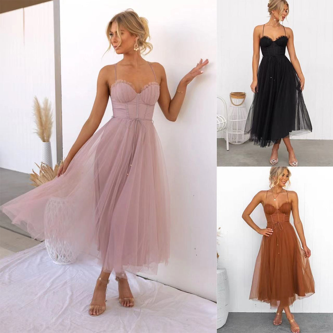 Levoire | Luxe Midi Dress With Off-The-Shoulder And Spaghetti Straps