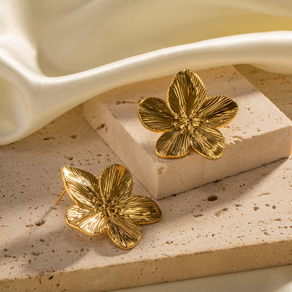 Levoire | Boucles D'Oreilles En Fleur Dorées
