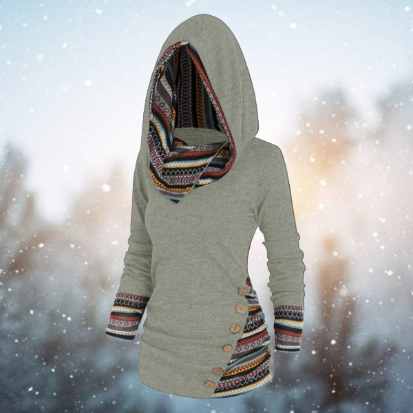 Levoire | Sweat À Capuche Tribal Gris clair