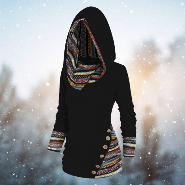 Levoire | Sweat À Capuche Tribal Noir