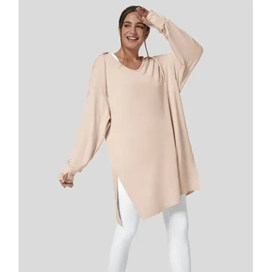 Levoire | Grande Taille Pull Femme À Manches Longues Pour Un Style Décontracté Khaki