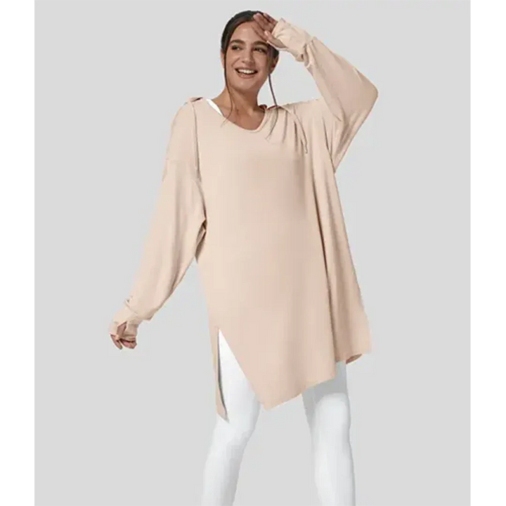 Levoire | Grande Taille Pull Femme À Manches Longues Pour Un Style Décontracté Khaki
