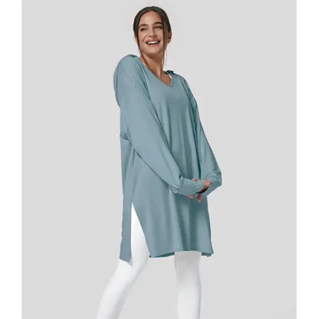 Levoire | Grande Taille Pull Femme À Manches Longues Pour Un Style Décontracté Bleu clair