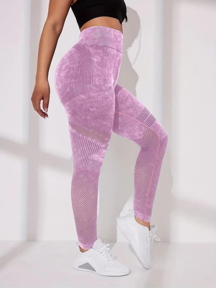 Levoire | Collants D'Entraînement Femmes Leggings De Sport Taille Haute Rose
