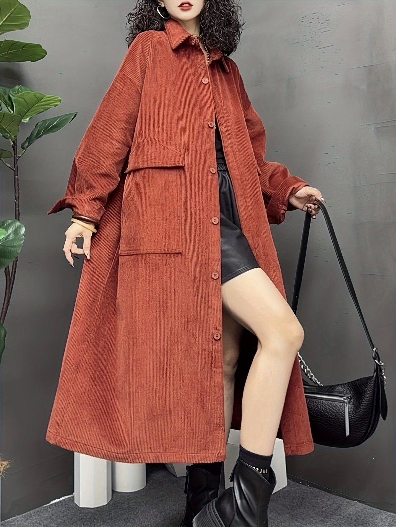 Levoire | Long Trench Coat Tendance Avec Détails Élégants