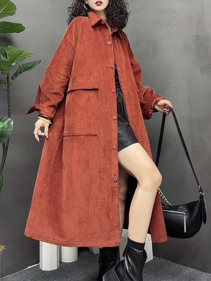 Levoire | Long Trench Coat Tendance Avec Détails Élégants