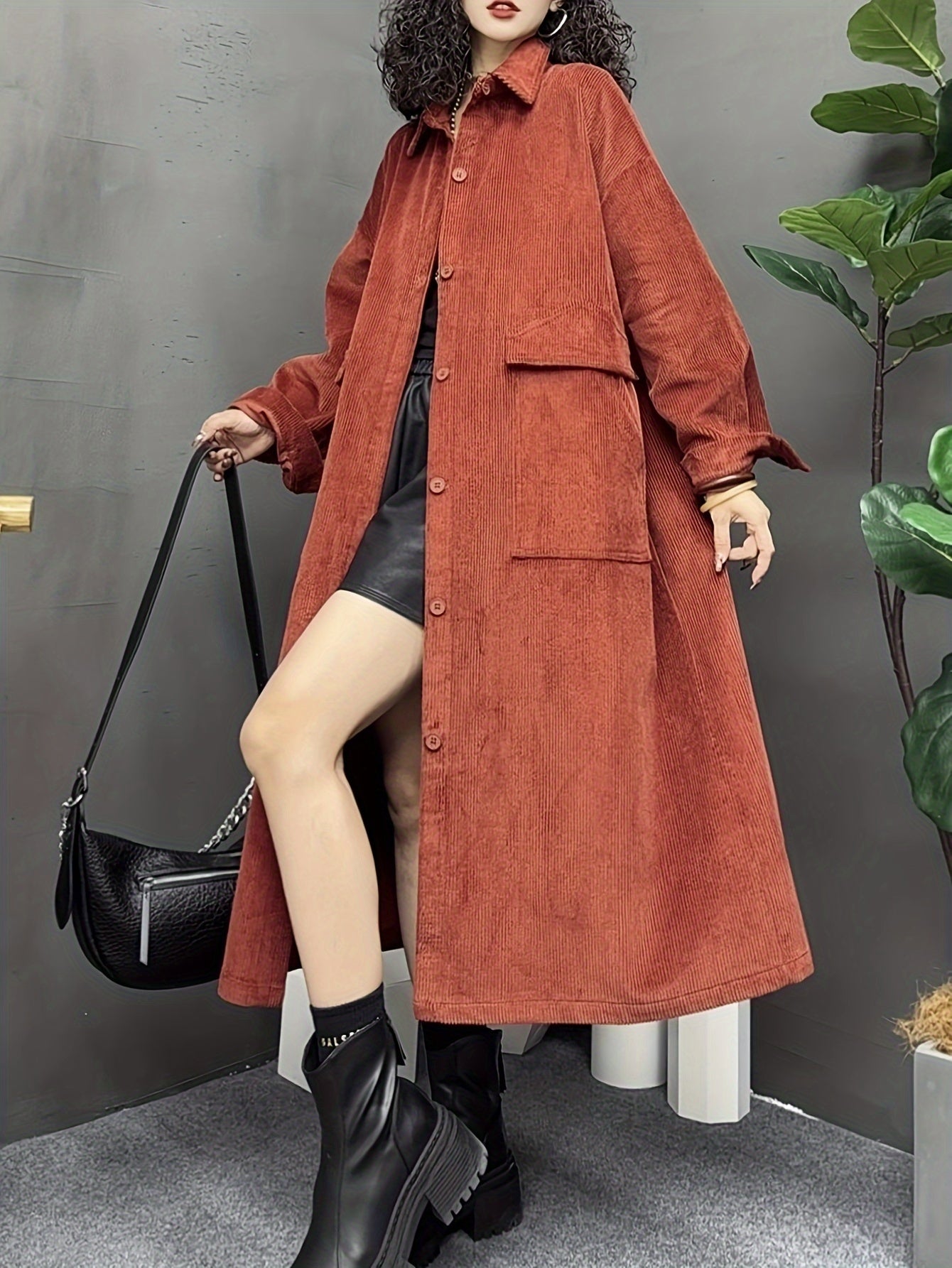 Levoire | Long Trench Coat Tendance Avec Détails Élégants