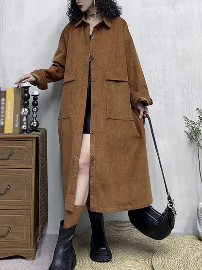 Levoire | Long Trench Coat Tendance Avec Détails Élégants