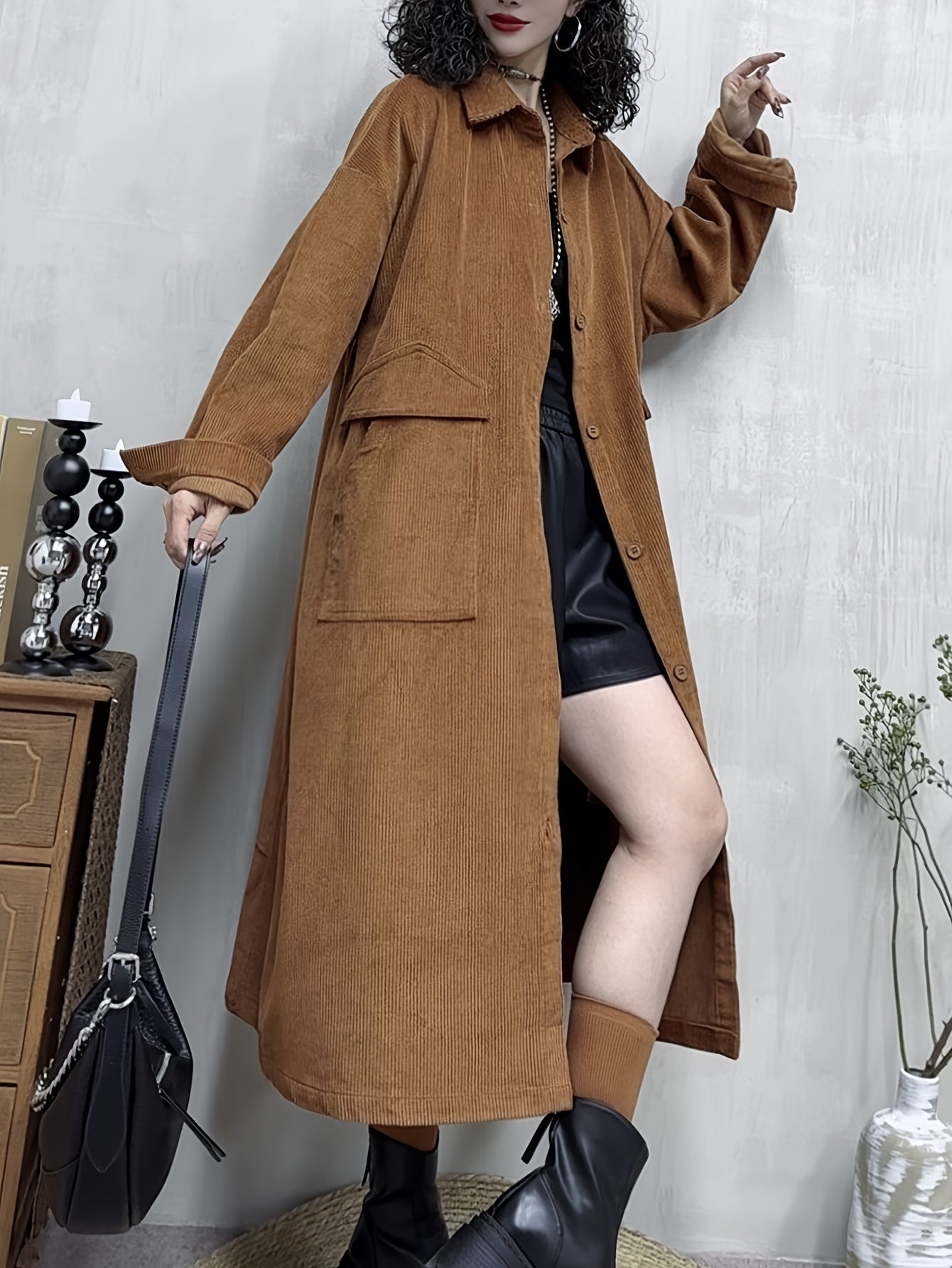 Levoire | Long Trench Coat Tendance Avec Détails Élégants