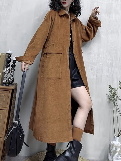 Levoire | Long Trench Coat Tendance Avec Détails Élégants
