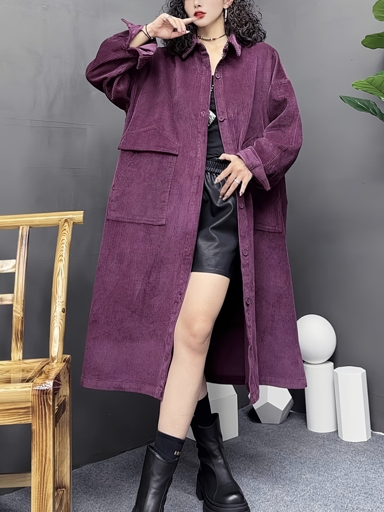 Levoire | Long Trench Coat Tendance Avec Détails Élégants