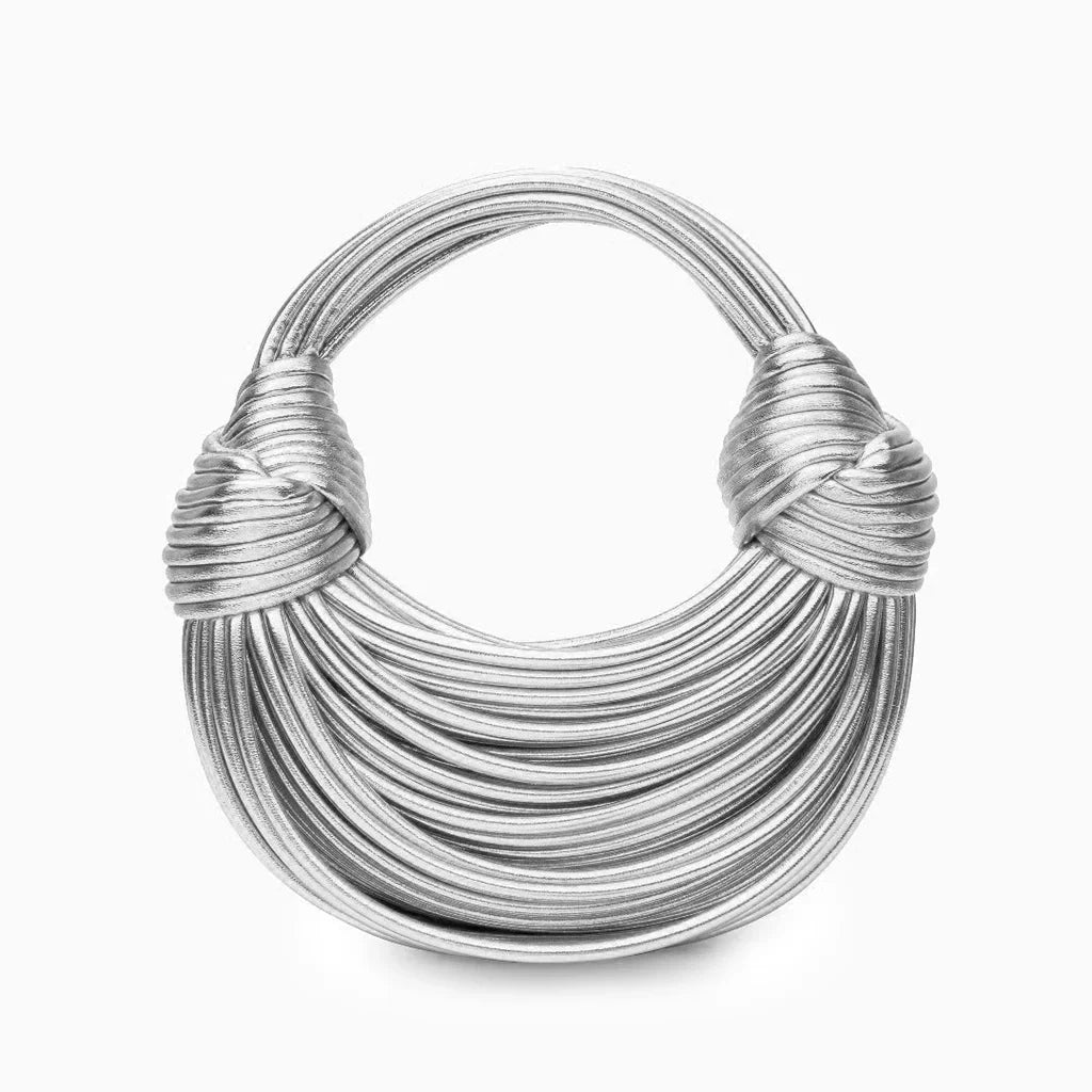 Levoire | Sac À Main Pour Femmes Avec Décoration De Nœud Argent