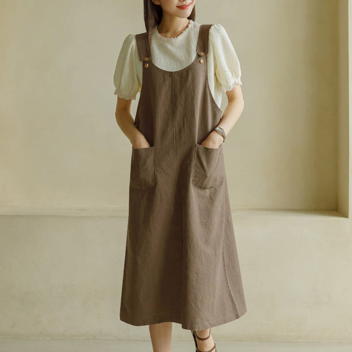 Levoire | Robe De Jardin Surdimensionnée Tendance Avec Poches Braun