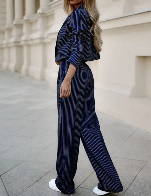 Levoire | Ensemble Blazer Rayé Élégant