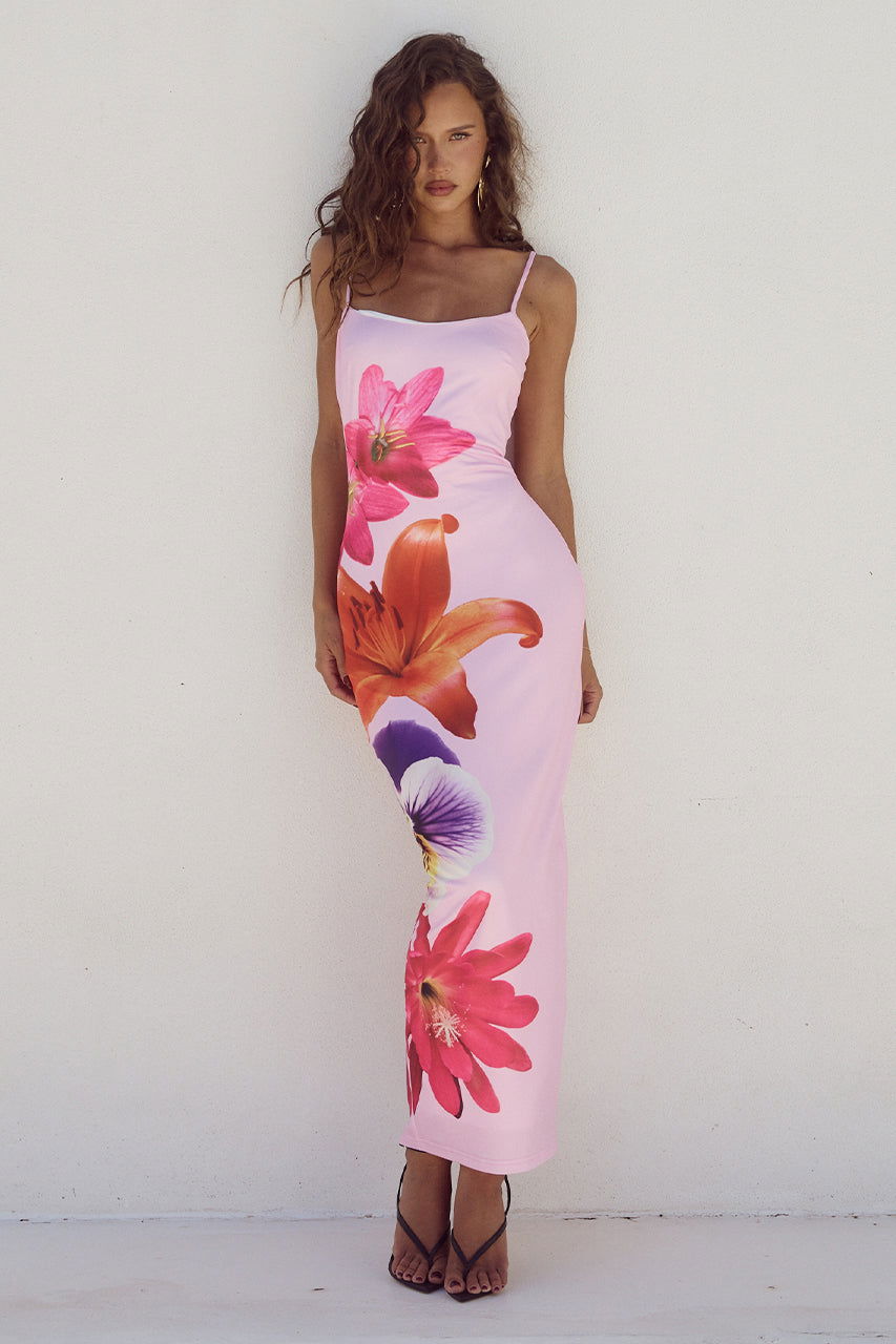 Levoire | Robe Ajustée Avec Motif Floral Rosa