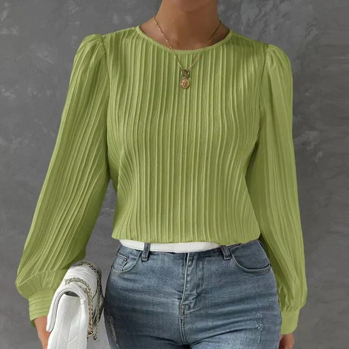 Levoire | Élégante Blouse Plissée Pour Femmes Vert