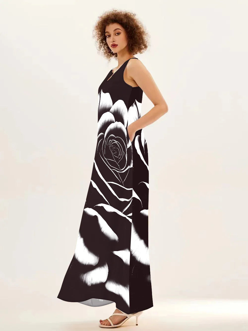 Levoire | Robe Maxi Élégante Avec Motif Floral