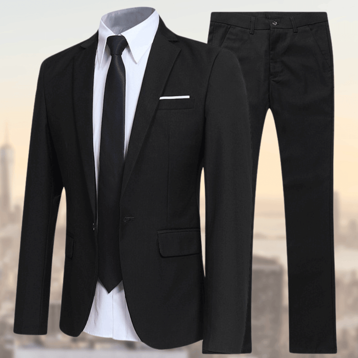 Levoire | Élégant Et Confortable Costume Homme Noir