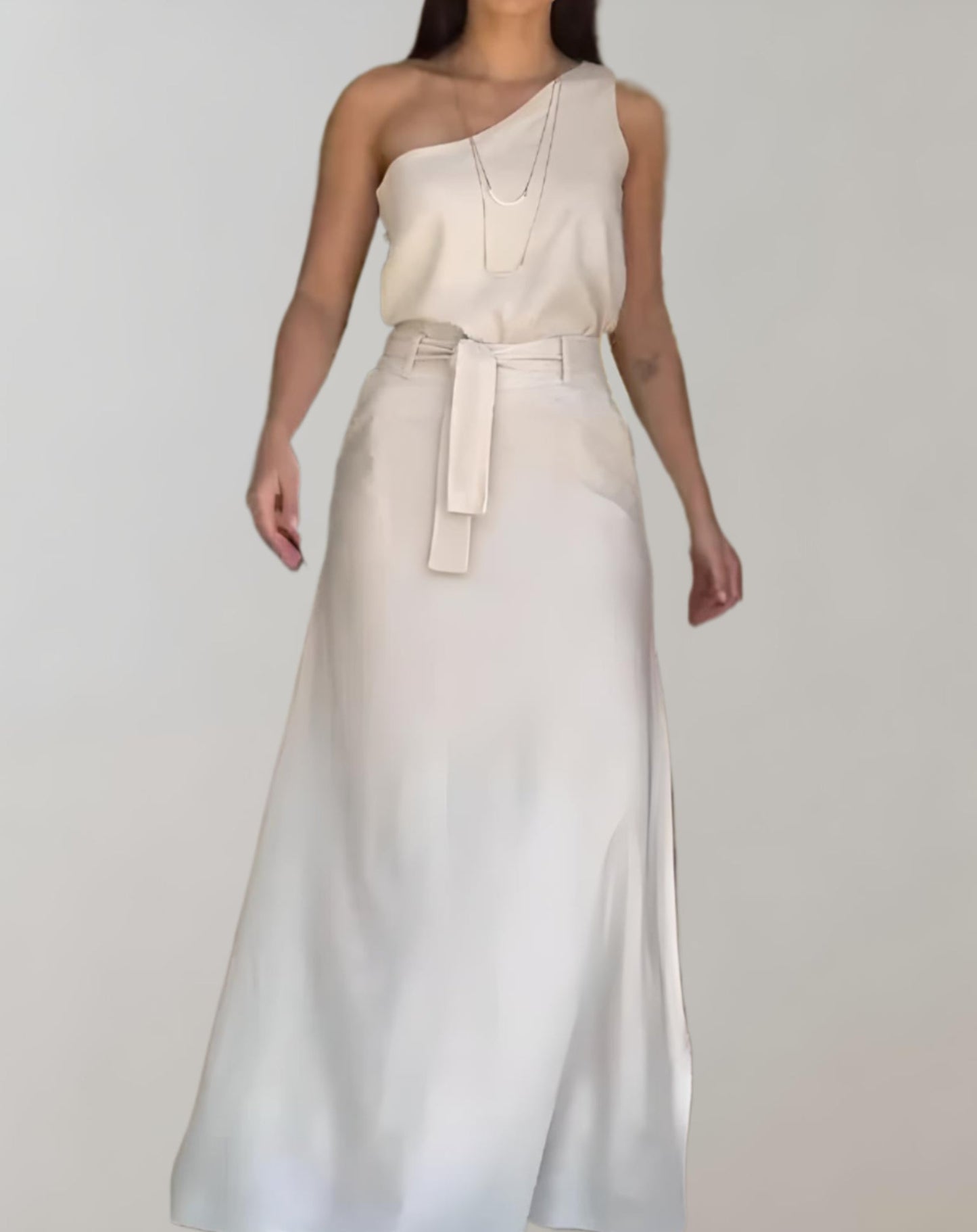 Levoire | Robe D'Été Légère À Décolleté En V Robe Minimaliste De Loisirs Blanc