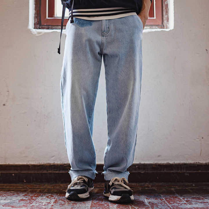 Levoire | Jeans Loose Fit Weinlese Avec Détail En Patch