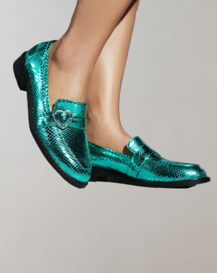 Levoire | Mocassins Brillants Pour Femmes Avec Design Structuré