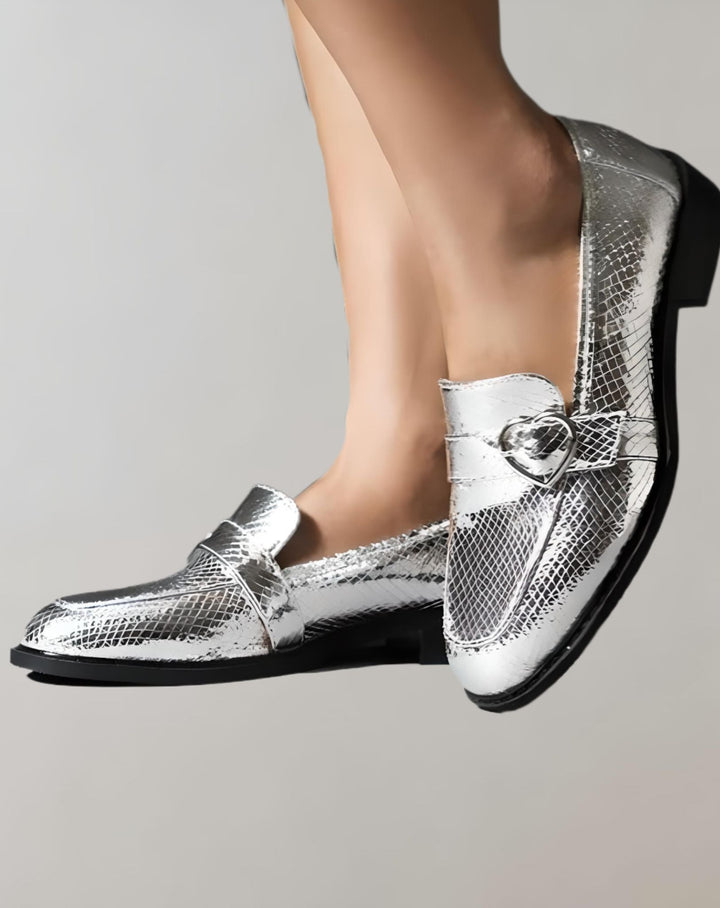 Levoire | Mocassins Brillants Pour Femmes Avec Design Structuré